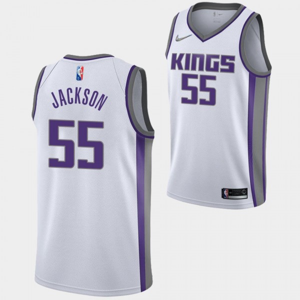 Sacramento Kings Josh Jackson White Jersey #55 Ass...